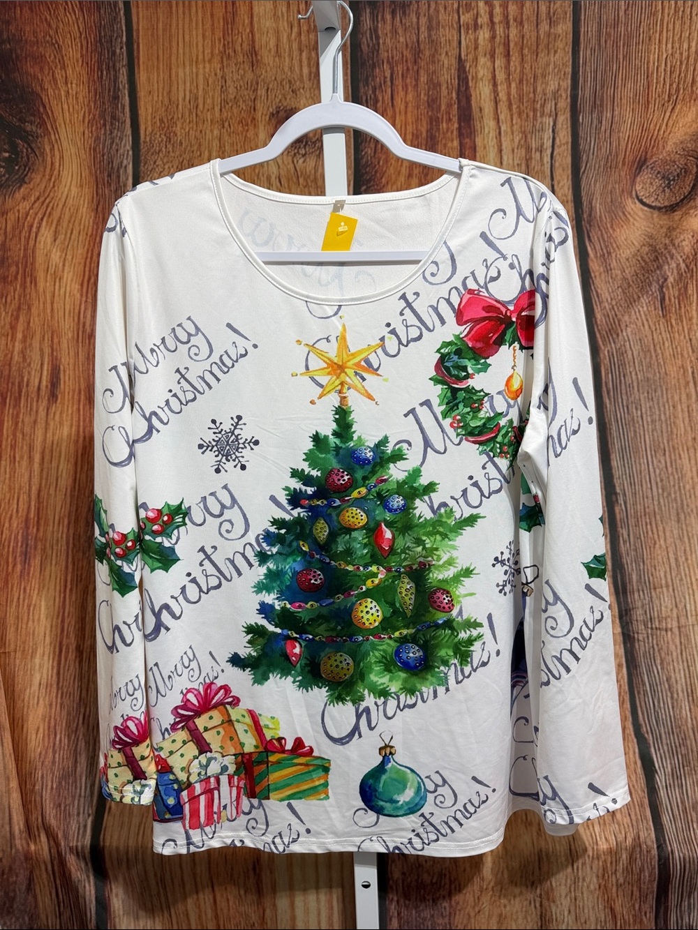 Long Sleeve “Merry Christmas” Shirt Size XL